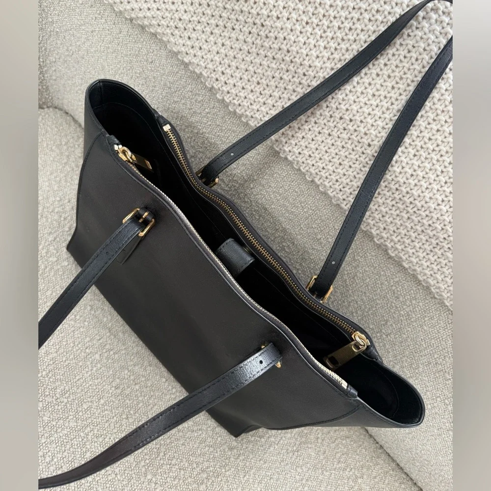 Marc Jacobs Black Tote with Gold Accents